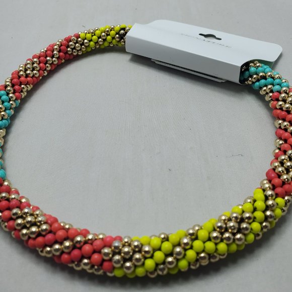 Signature multi color beaded Bohemian choker necklace - Picture 3 of 3